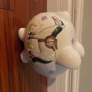 Piggy bank with horse and butterflies